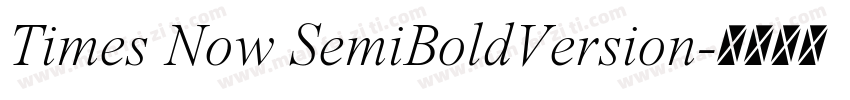 Times Now SemiBoldVersion字体转换